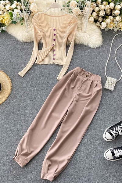 Napi női mellény és nadrág szett