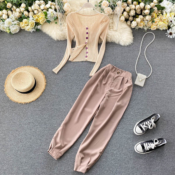 Napi női mellény és nadrág szett