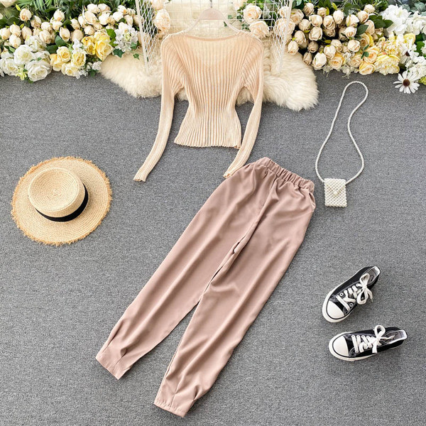 Napi női mellény és nadrág szett