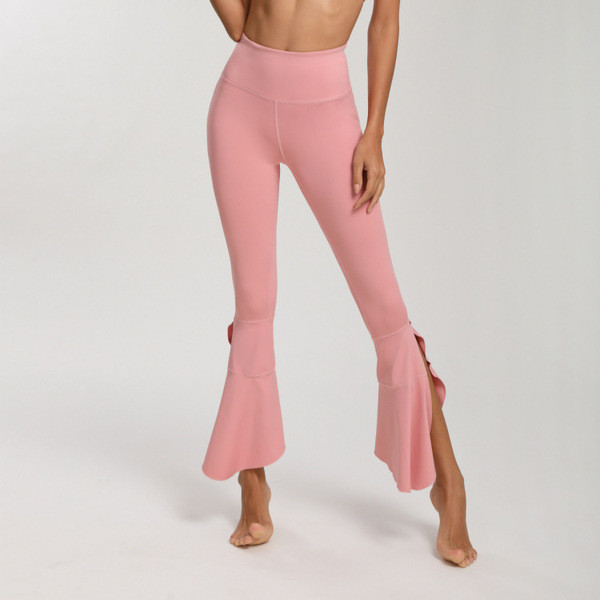 Női leggings új modell, hasítékkal és magasan elasztikus derékkal