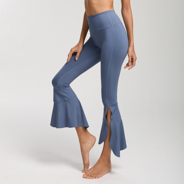 Női leggings új modell, hasítékkal és magasan elasztikus derékkal