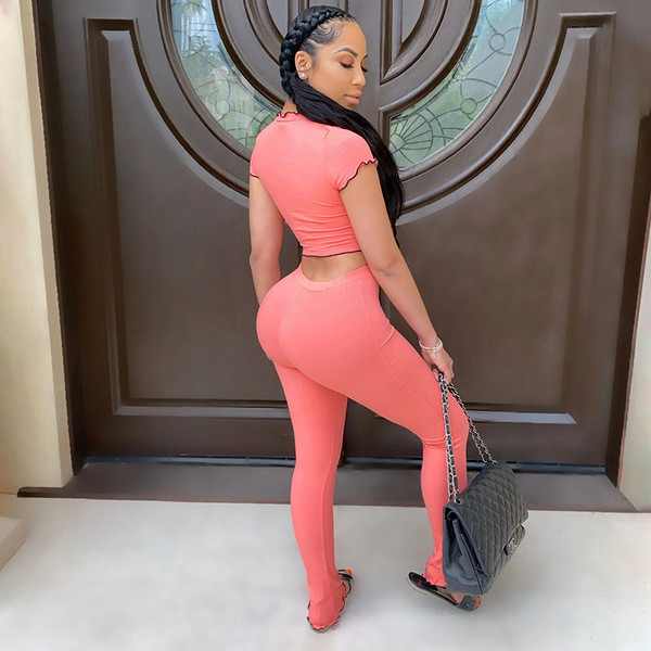 Új modell női elasztikus nadrág és póló szett