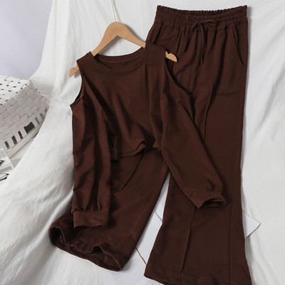 Καθημερινό γυναικείο σετ από δύο μέρη - παντελόνι και μπλούζα