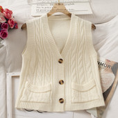 Vesta casual dama cu buzunare si decolteu spitz