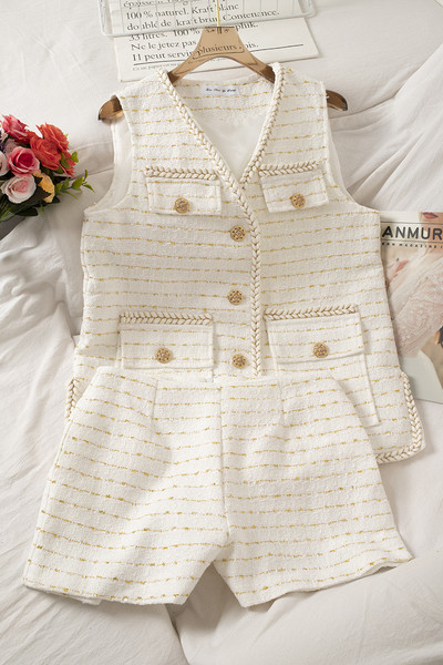 Set modern pentru femei din două părți vestă și pantaloni