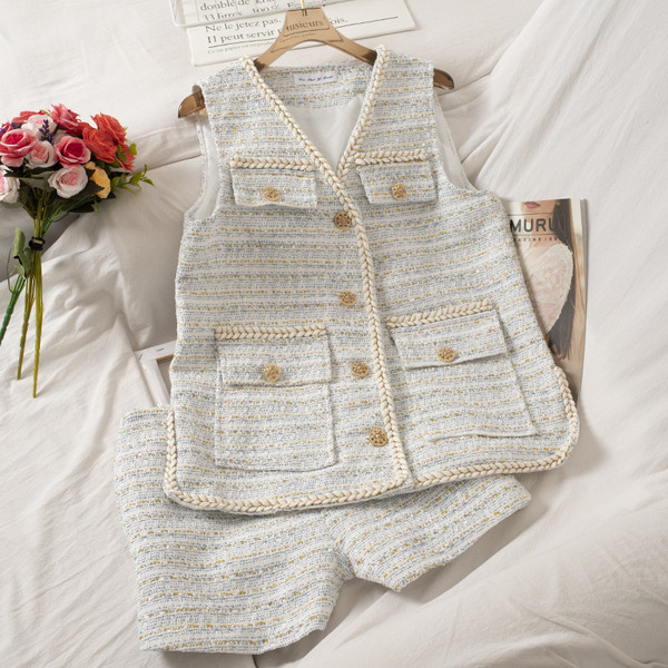 Set modern pentru femei din două părți vestă și pantaloni