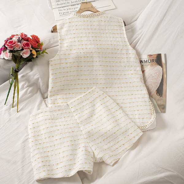 Set modern pentru femei din două părți vestă și pantaloni