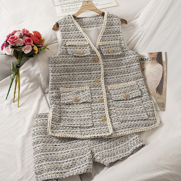 Set modern pentru femei din două părți vestă și pantaloni