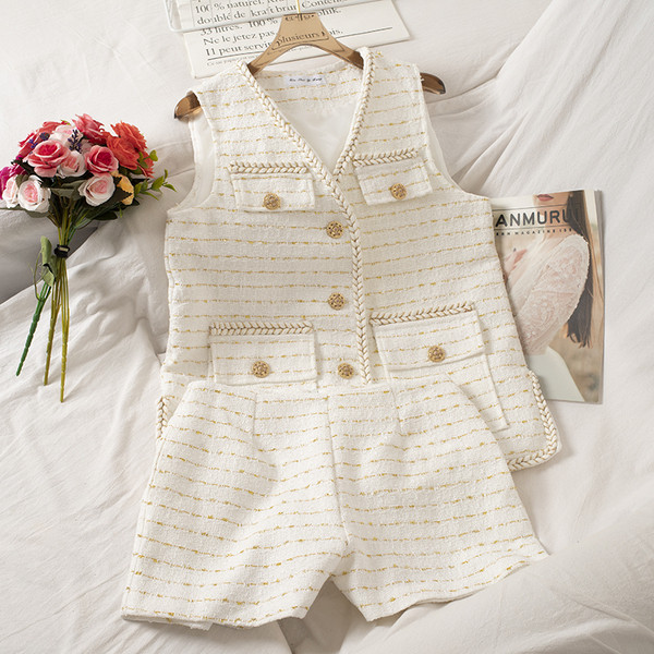 Set modern pentru femei din două părți vestă și pantaloni