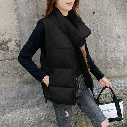 Ikdienas sieviešu veste ar augstu apkakli un rāvējslēdzēju