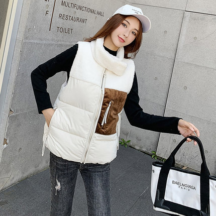 Ikdienas sieviešu veste ar augstu apkakli un rāvējslēdzēju