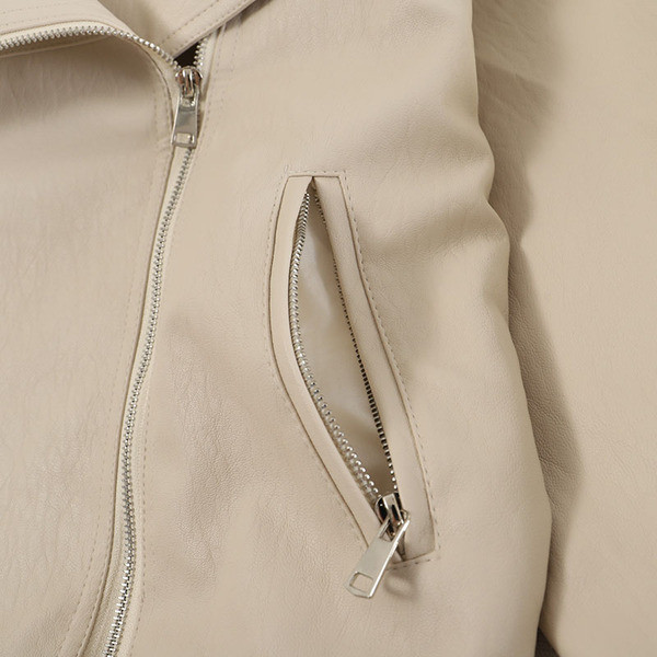 Öko-nahast moodne naiste jope koos vööga