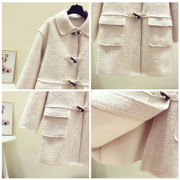 Γυναικείο casual παλτό με γιακά και τσέπες