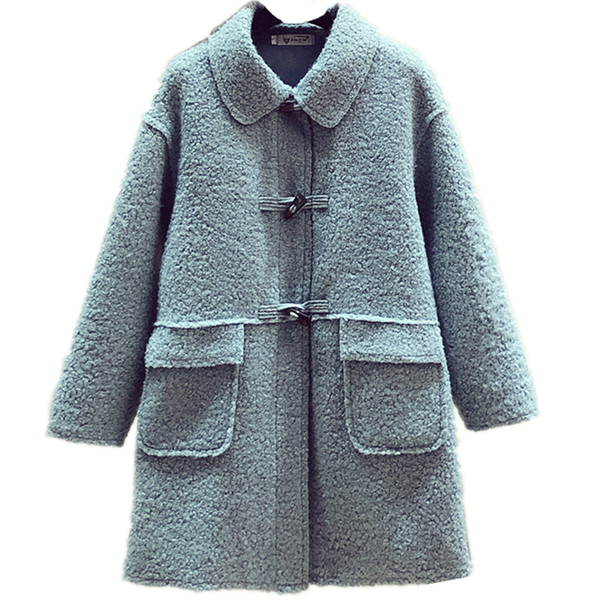 Γυναικείο casual παλτό με γιακά και τσέπες