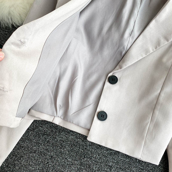 Set de sacou dama cu panglici si pantaloni