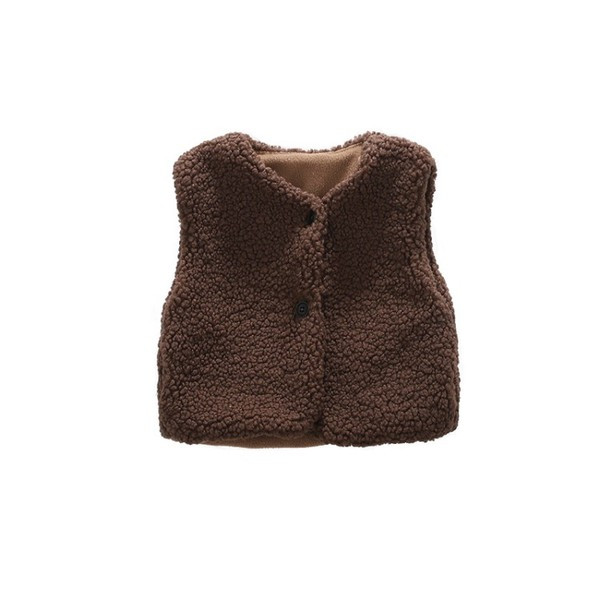 Gyermek pehelymellény gombokkal lányoknak