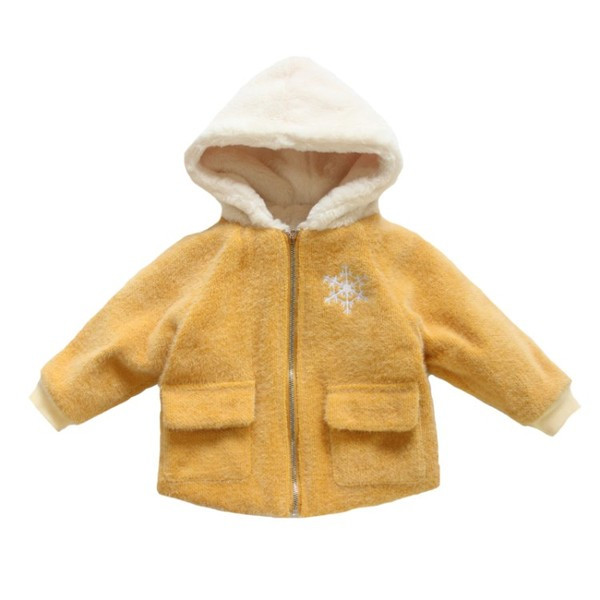 Καθημερινό παιδικό μπουφάν με κέντημα και κουκούλα για κορίτσια