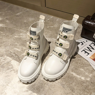 Дамски ежедневни боти от еко кожа с лепенки