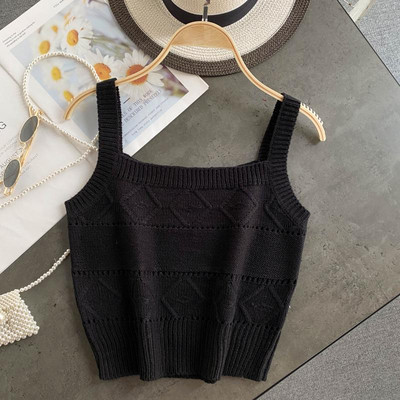 Пролетно-есенен плетен дамски потник 