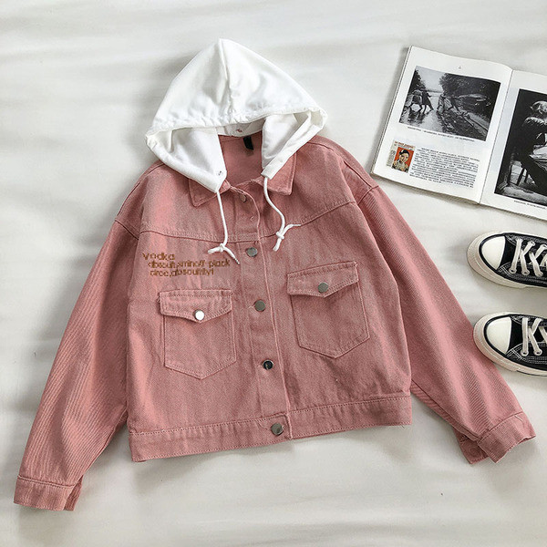 Ежедневно дънково яке с качулка и джобове