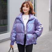 Ženska moderna kasnozimska jakna s visokim ovratnikom i dugim rukavima