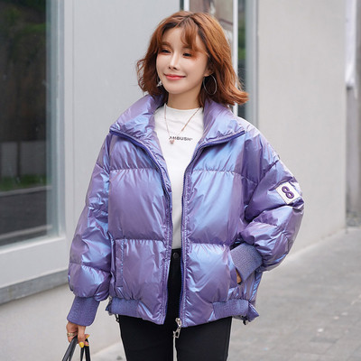 Ženska moderna kasnozimska jakna s visokim ovratnikom i dugim rukavima