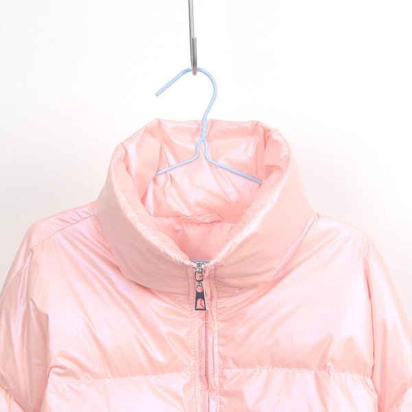 Дамско модерно късно зимно яке с висока яка и дълъг ръкав 