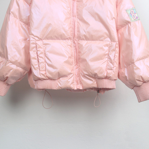 Дамско модерно късно зимно яке с висока яка и дълъг ръкав 