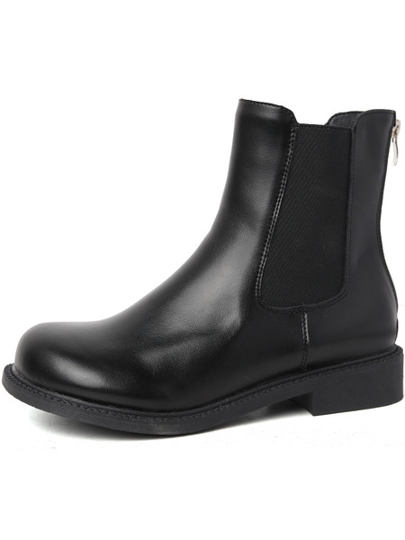 Дамски ежедневни боти от еко кожа с 3 см ток