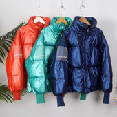 НОВ модел дамско зимно яке с висока яка и дълъг ръкав 