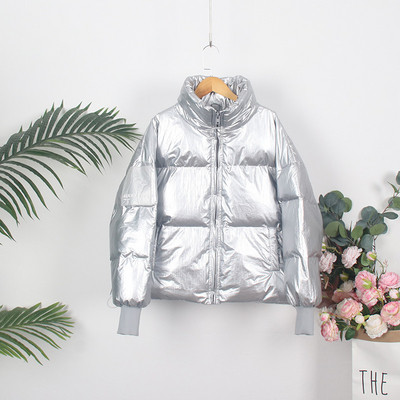 НОВ модел дамско зимно яке с висока яка и дълъг ръкав 