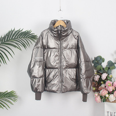 НОВ модел дамско зимно яке с висока яка и дълъг ръкав 