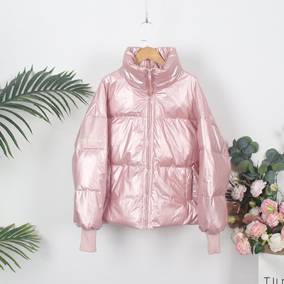 НОВ модел дамско зимно яке с висока яка и дълъг ръкав 