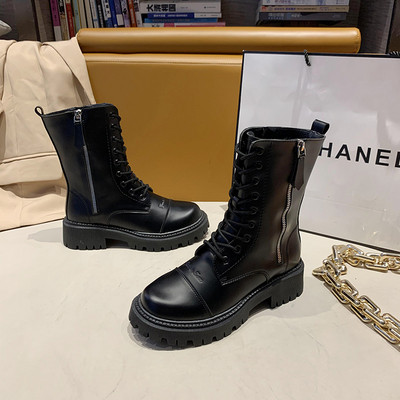 Ženske zimske čizme od eko kože sa patentnim zatvaračem sa strane