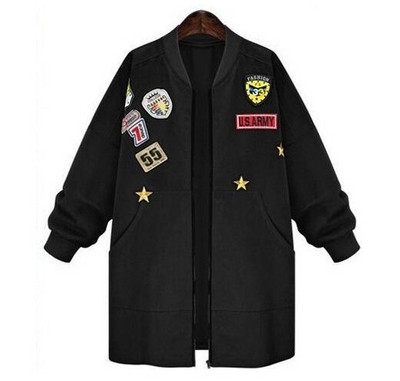 Дълго спортно-ежедневно яке с апликации