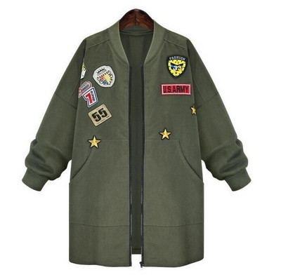 Дълго спортно-ежедневно яке с апликации