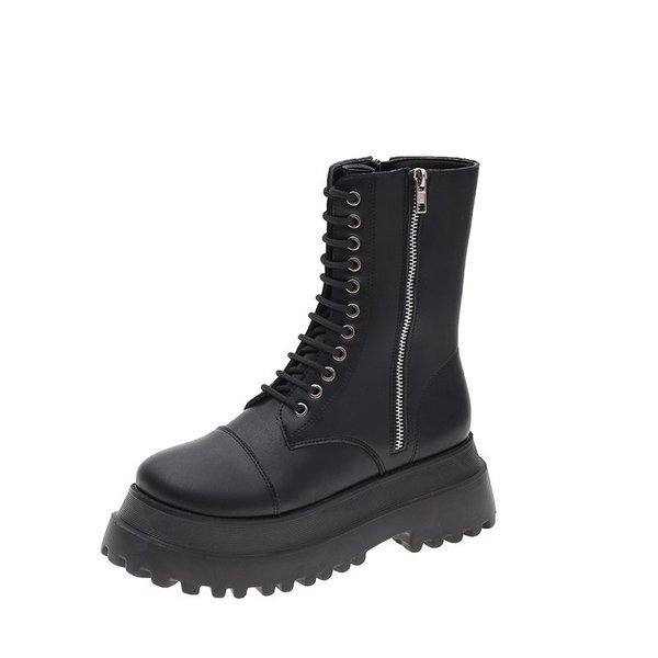 Ежедневни дамски боти с висока подметка и връзки