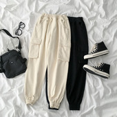 Дамски панталон с джобове и еластична талия