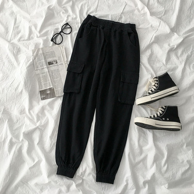 Дамски панталон с джобове и еластична талия