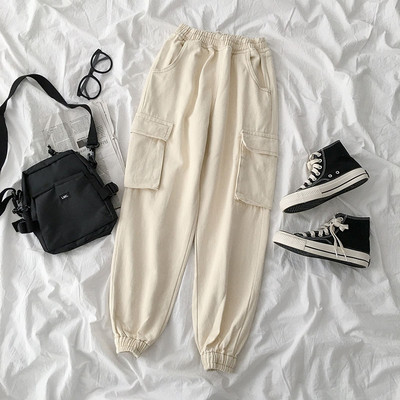 Дамски панталон с джобове и еластична талия