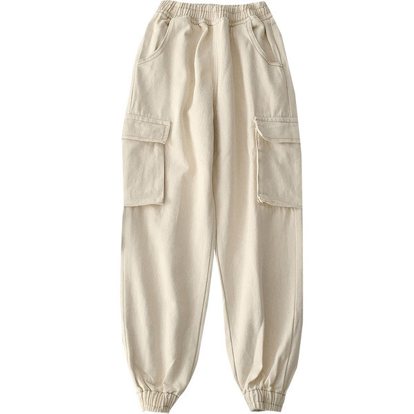 Дамски панталон с джобове и еластична талия