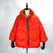 Дамско зимно яке с висока яка и дълъг ръкав широк модел