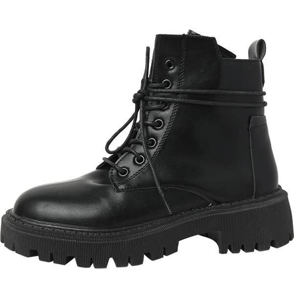 Ежедневни дамски боти с груба подметка и връзки