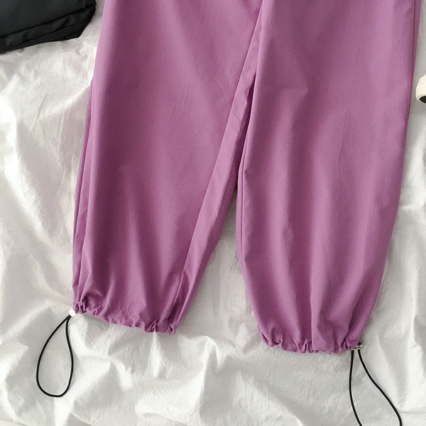 Дамски панталон с връзки и еластична талия