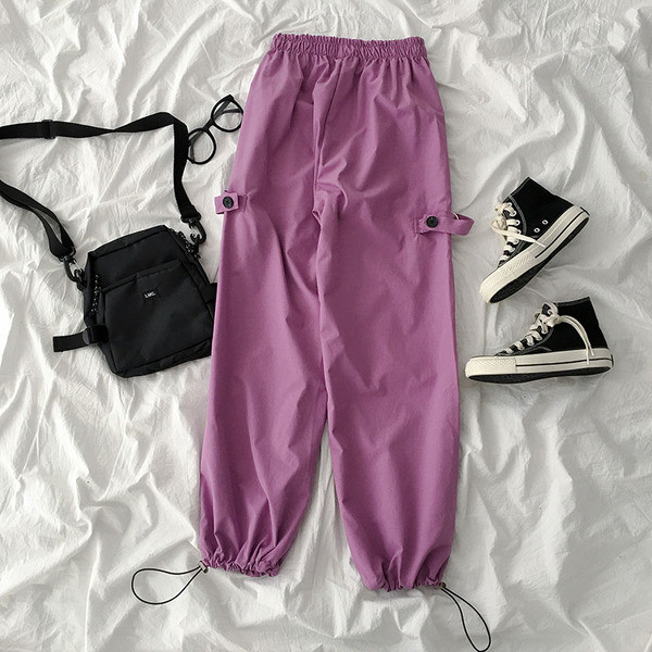 Дамски панталон с връзки и еластична талия