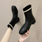 Дамски боти тип чорап с 5 см ток  