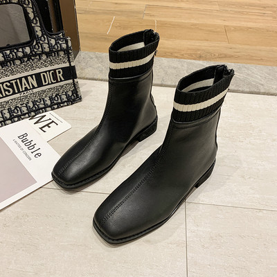 Дамски боти тип чорап с 5 см ток  