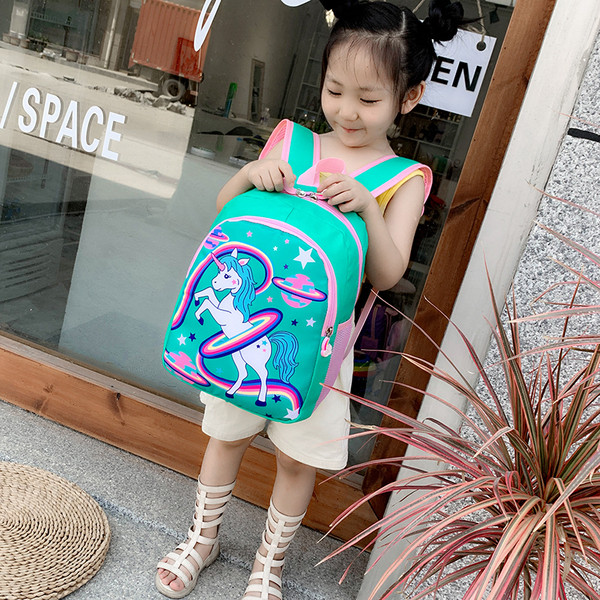 Ежедневна детска раница с джобове и апликация пони