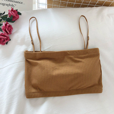 Късо дамско бюстие с тънки презрамки