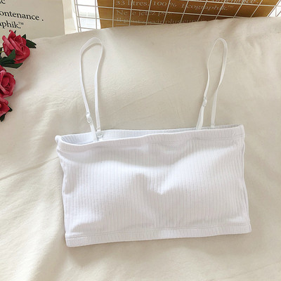 Късо дамско бюстие с тънки презрамки